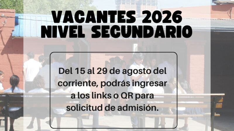 Admisión Secundaria 2026